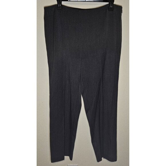 Talbots Heritage Gray Dress Pants Womens Straight Leg Side Zip‎ Closure Size 12 - Picture 1 of 6